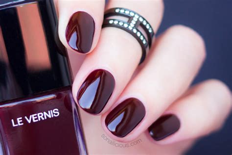 chanel nail polish black pearl dupe|dark red nail polish like chanel.